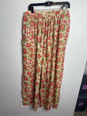 Natural Life Wide Leg Floral Pants Size XL (No Drawstring)